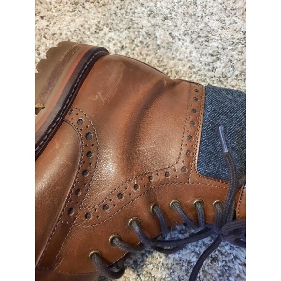 Johnston & Murphy Karnes 1850 Cap Toe Leather Boots | Men\'s 8.5M | Brown main image 12